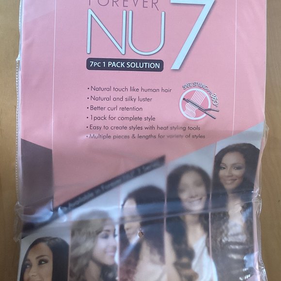 Unopened Forever Nu 7 Kinky Perm Color 2 ( 2pc 16", 2pc 18", 2pc 20" + Closure) - Picture 6 of 8